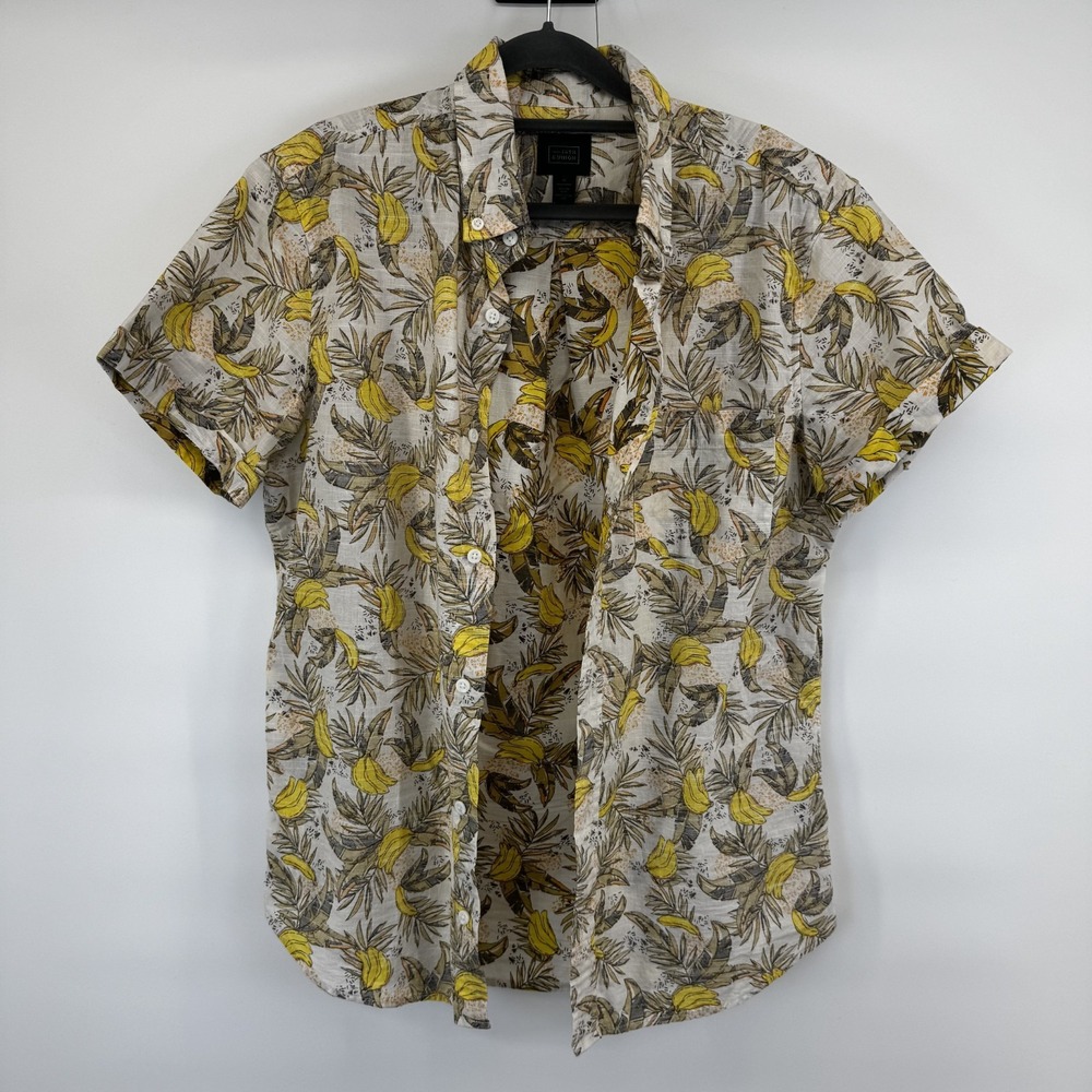 14th Union Mens Medium Shirt Bananas Palm Tree Lightweight Very Nice